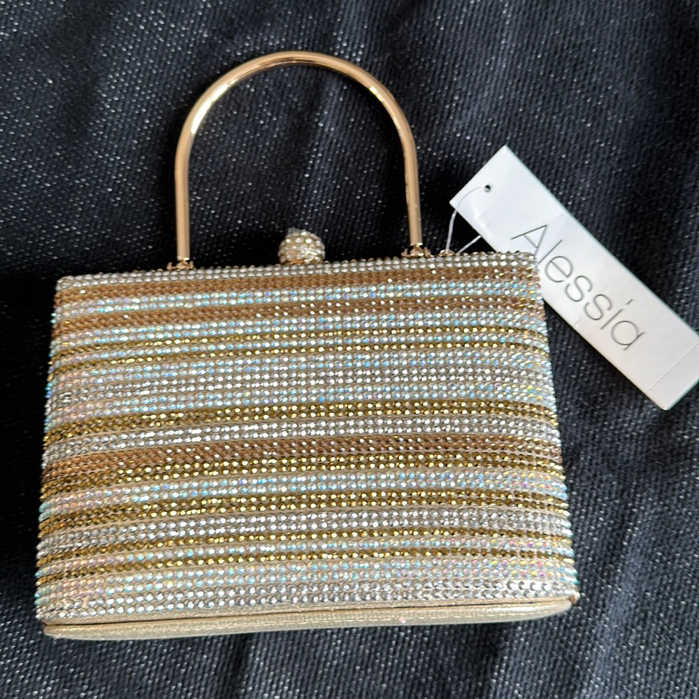 Alessia Champagne Evening Purse